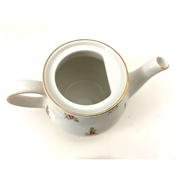 Sadler Windsor Teapot For One Made in England Pink Roses Gold Trim - Picture 4 of 8